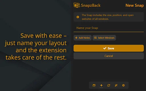 ดาวน์โหลด SnapzBack Layout Manager – จัดระเบียบหน้าต่าง Chrome ฟรี - Screenshot 2