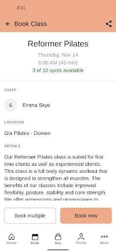 ดาวน์โหลด Gia Pilates ล่าสุด – จองคลาสพิลาทิสได้ง่ายๆ ฟรี - Screenshot 3