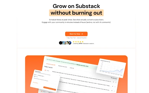 ดาวน์โหลด WriteStack ล่าสุด – จัดการและตั้งเวลาโพสต์ Substack ฟรี - Screenshot 1
