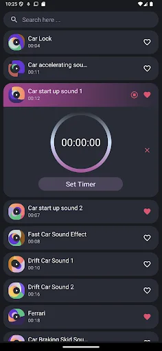 ดาวน์โหลด Car Sounds ล่าสุด – รวมเสียงรถยนต์และเสียงเรียกเข้าฟรี - Screenshot 2