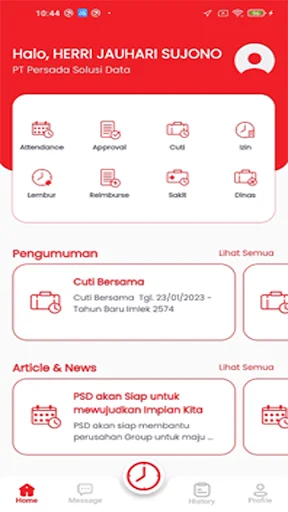 ดาวน์โหลด Persada HRIS ล่าสุด – จัดการงานบุคคลบนมือถือฟรี - Screenshot 1