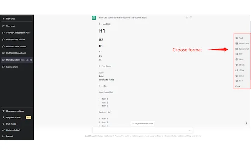 ดาวน์โหลด ExportGPT ล่าสุด – ส่งออกแชท ChatGPT เป็นไฟล์ได้ง่ายๆ - Screenshot 1