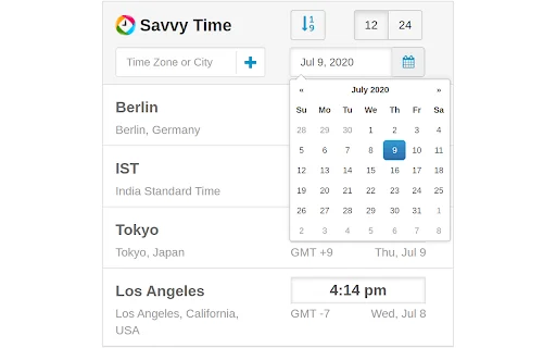 ดาวน์โหลด Time Zone Converter – Savvy Time ฟรี – เครื่องมือแปลงเวลาทั่วโลก - Screenshot 4
