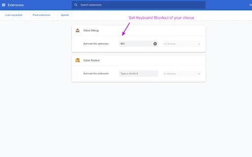 ดาวน์โหลด Odoo Debug ส่วนขยายช่วยเปิดโหมดนักพัฒนา Odoo ฟรี - Screenshot 2