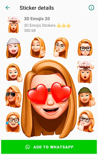 ดาวน์โหลด Funny Emojis Stickers ล่าสุด – สติกเกอร์ 3D สุดน่ารักสำหรับ WhatsApp - Screenshot 23