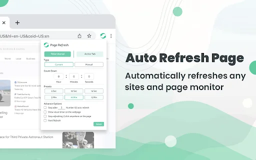 ดาวน์โหลด Auto Refresh & Page Monitor ล่าสุด – รีเฟรชหน้าเว็บอัตโนมัติฟรี - Screenshot 1