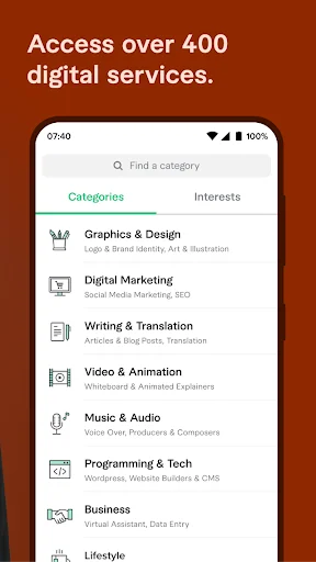 ดาวน์โหลด Fiverr แอปหางานฟรีแลนซ์ระดับโลก – รับงานและสร้างรายได้ง่ายๆ - Screenshot 4