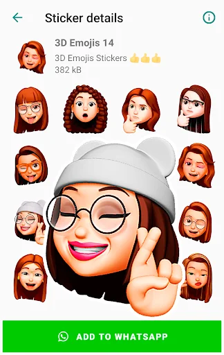 ดาวน์โหลด Funny Emojis Stickers ล่าสุด – สติกเกอร์ 3D สุดน่ารักสำหรับ WhatsApp - Screenshot 16