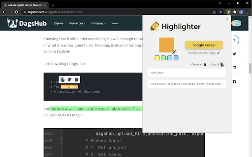 ดาวน์โหลด Highlighter ส่วนขยาย Chrome ช่วยไฮไลท์ข้อความบนเว็บ ฟรี! - Screenshot 1