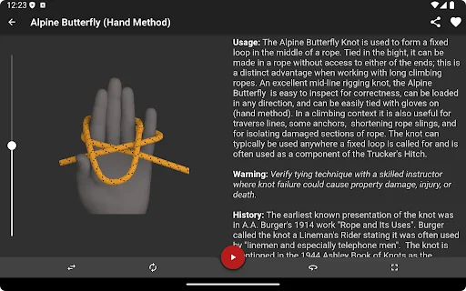 ดาวน์โหลด Knots 3D ล่าสุด – เรียนรู้วิธีผูกเงื่อนกว่า 220 แบบในรูปแบบ 3D - Screenshot 20