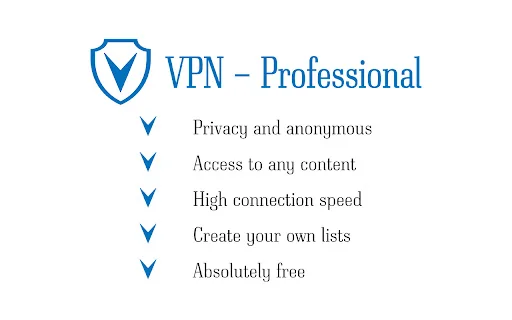 ดาวน์โหลด VPN Professional ฟรี – ส่วนขยาย Chrome ปลดล็อกเว็บไซต์และรักษาความปลอดภัย - Screenshot 1
