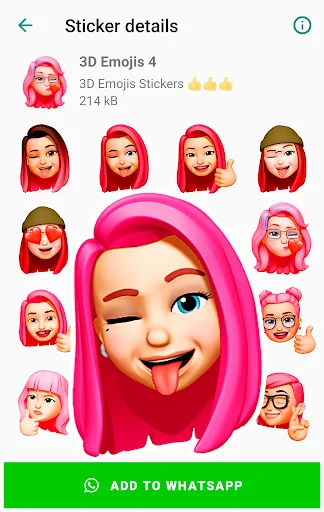 ดาวน์โหลด Funny Emojis Stickers ล่าสุด – สติกเกอร์ 3D สุดน่ารักสำหรับ WhatsApp - Screenshot 19