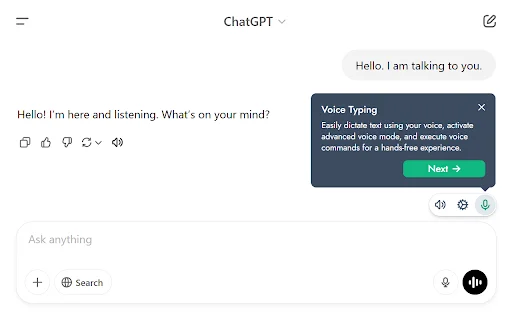 VoiceWave: สั่งงาน ChatGPT ด้วยเสียง รองรับภาษาไทย 145+ ภาษา - Screenshot 4