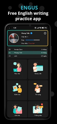 ดาวน์โหลด Engus English Write Right ล่าสุด – ฝึกเขียนภาษาอังกฤษฟรี - Screenshot 1