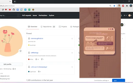 ดาวน์โหลด Coffeelings ส่วนขยายจดบันทึกอารมณ์สุดน่ารัก – ใช้งานฟรี - Screenshot 3
