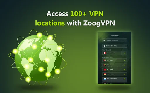 ดาวน์โหลด ZoogVPN สำหรับ Chrome – VPN ฟรี ปลอดภัย ทะลุบล็อกได้รวดเร็ว - Screenshot 3