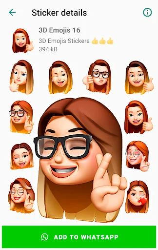 ดาวน์โหลด Funny Emojis Stickers ล่าสุด – สติกเกอร์ 3D สุดน่ารักสำหรับ WhatsApp - Screenshot 22