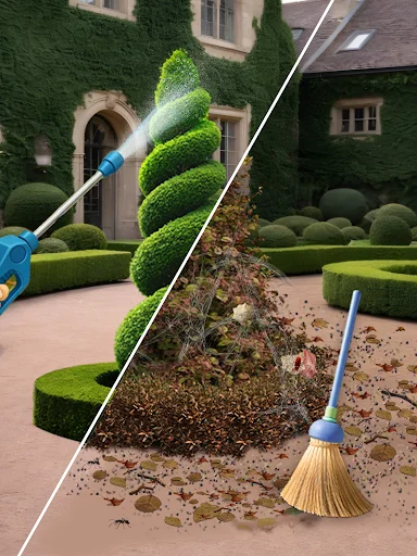 ดาวน์โหลด Lawn Care ASMR Cleaning ล่าสุด – เกมทำความสะอาดสนามหญ้าฟรี - Screenshot 13