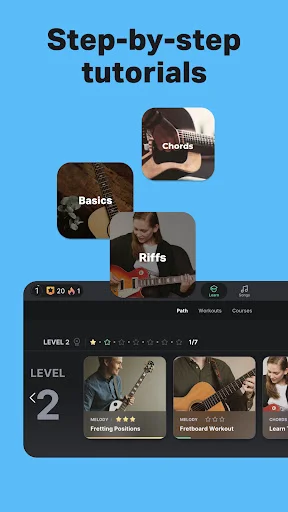 ดาวน์โหลด Yousician ล่าสุด – เรียนกีตาร์ง่ายๆ สำหรับมือใหม่ ฟรี - Screenshot 4