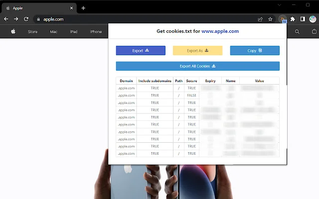 ดาวน์โหลด Get cookies.txt ล่าสุด – ส่งออกคุกกี้ Netscape ฟรี - Screenshot 3
