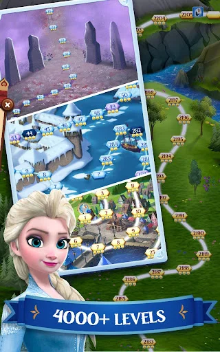 ดาวน์โหลด Disney Frozen Free Fall เกมพัซเซิลสุดสนุก ล่าสุดฟรี - Screenshot 16