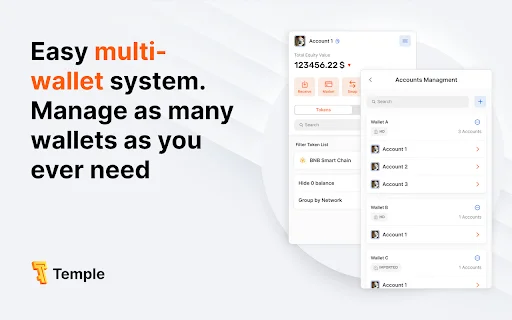 ดาวน์โหลด Temple Wallet ล่าสุด – กระเป๋าเงิน Tezos และ EVM ที่ปลอดภัย - Screenshot 3