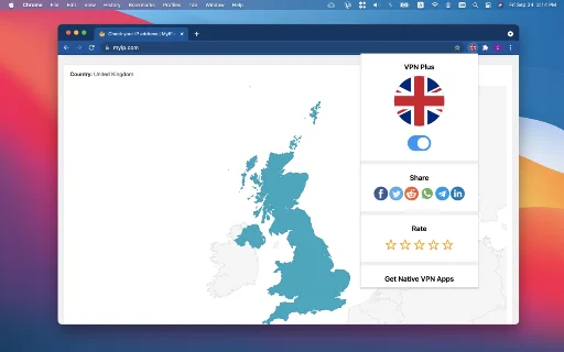 ดาวน์โหลด VPN Plus Chrome ฟรี – ส่วนขยาย VPN ที่เร็วและปลอดภัยที่สุด - Screenshot 5