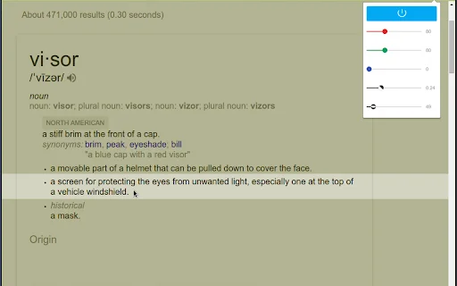 ดาวน์โหลด Visor สำหรับ Chrome – ตัวช่วยอ่านและลดอาการตาล้า - Screenshot 4
