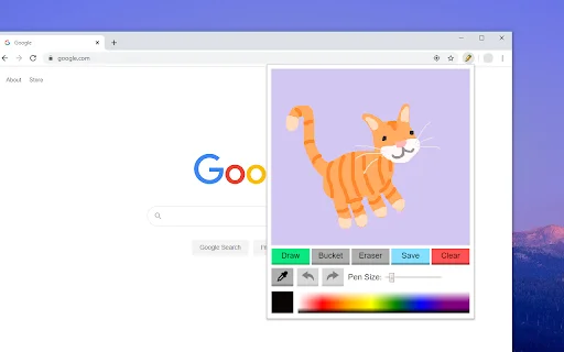 ดาวน์โหลด TinySketch ส่วนขยายวาดรูปสุดน่ารักบน Chrome ฟรี - Screenshot 1