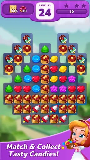 ดาวน์โหลด Lollipop: Sweet Taste Match 3 ล่าสุด – เกมเรียงลูกกวาดฟรี - Screenshot 4