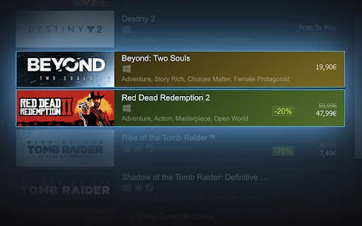 ดาวน์โหลด Augmented Steam ล่าสุด – ตัวช่วยเปรียบเทียบราคาเกม Steam - Screenshot 3