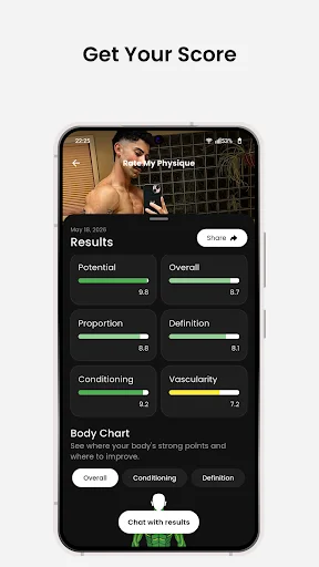 ดาวน์โหลด Rate My Physique ล่าสุด – ติดตามรูปร่างและพัฒนาการฟรี - Screenshot 2