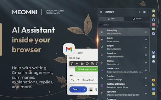 ดาวน์โหลด Meomni: ChatGPT Sidebar & Bookmarks จัดการงานครบในที่เดียว - Screenshot 4