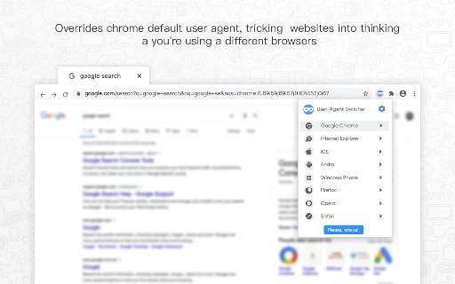 ดาวน์โหลด User Agent Switcher ล่าสุด – เปลี่ยน User Agent ง่ายๆ ฟรี - Screenshot 1