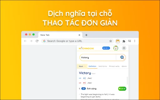 ดาวน์โหลด Mochi Dictionary Extension ล่าสุด – ตัวช่วยแปลคำศัพท์และเรียนภาษาฟรี - Screenshot 2