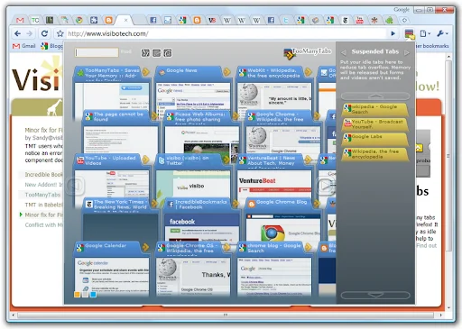 ดาวน์โหลด TooManyTabs สำหรับ Chrome – จัดการแท็บเบราว์เซอร์ให้เป็นระเบียบ - Screenshot 2