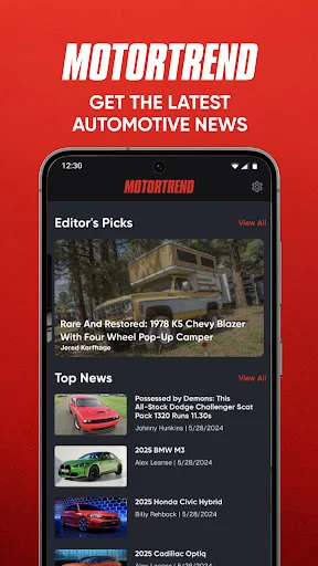 ดาวน์โหลด MotorTrend ล่าสุด – ข่าวรถยนต์และนิตยสารยานยนต์ชั้นนำ - Screenshot 1