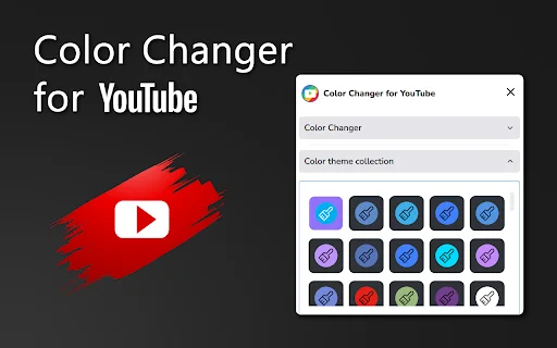 ดาวน์โหลด Theme & Color Changer for YouTube – เปลี่ยนสี YouTube ฟรี - Screenshot 1