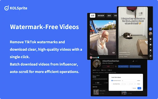 ดาวน์โหลด TikTok ไม่มีลายน้ำและวิเคราะห์ข้อมูลด้วย KOLSprite – ใช้งานฟรี - Screenshot 2