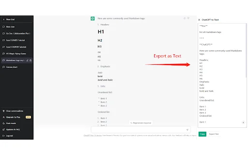 ดาวน์โหลด ExportGPT ล่าสุด – ส่งออกแชท ChatGPT เป็นไฟล์ได้ง่ายๆ - Screenshot 2