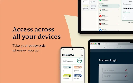 ExpressKeys: ตัวจัดการรหัสผ่านที่ปลอดภัยและใช้งานง่ายบนเบราว์เซอร์ - Screenshot 4